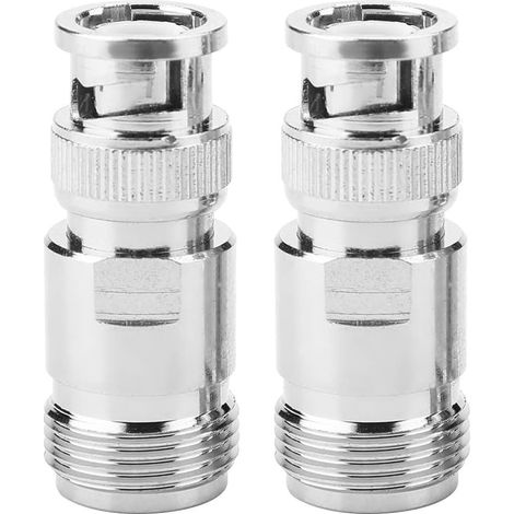 Connecteur RF Type N Femelle vers BNC mâle, 2 connecteurs BNC, Adaptateur Coaxial, convertisseur de Test pour caméra de sécurité CCTV (1/5)