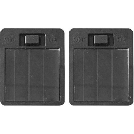 Lot de 2 boîtes à piles solaires de rechange pour lampe solaire à suspendre Noir (1/5)