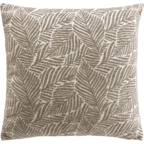 Housse de Coussin Jacquard "Vivo" 40x40cm Taupe (1/5)
