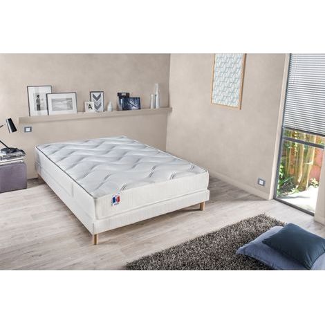 Ensemble Matelas ep20/21cm 551 ressorts 140x190cm + Sommier (1/2)