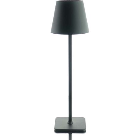 Schwarze LED-Tischlampe für den Außen- und Innenbereich, 17 cm, wiederaufladbar 894376 (1/3)