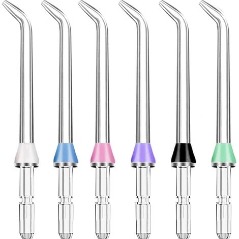 6 Pièces Buses Jet Dentaire Haute Pression Compatible avec WP100  Embout Buccal Remplaçable,Remplacement Classique Tips, Accessoires Hydropulseur Compatible pour WP660 (1/5)