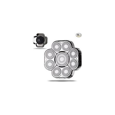 8D Tête Rasoir,tondeuse crane chauve 8D,Rasoir électrique Flottant Barbe 8 Têtes,Universel Double Anneau Lame Rasage Remplacement Durable Rapide pour Homme Chauve Rasoir électrique 8 (1/3)