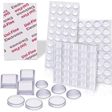 Butées de Protection en Caoutchouc Transparente Pieds Adhésifs Anti-Choc Anti-Bruit Meubles Amortisseurs Autoadhésifs Tampon pour Porte Taille (1/5)