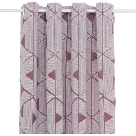 Tenda jacquard maloe viola chiaro 140x260cm - Atmosphera créateur d'intérieur (1/2)