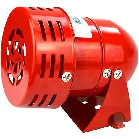 Sirène alarme extérieure 220V, 120 dB, rouge, moteur conduit – (1/4)