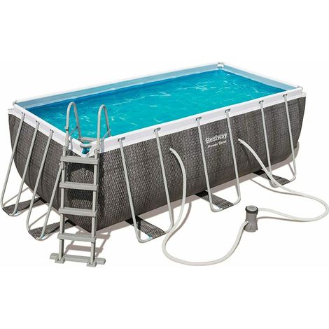 BESTWAY 56722 PISCINA FUORITERRA CON STRUTTURA METALLO 412x201xH122 cm COMPLETA