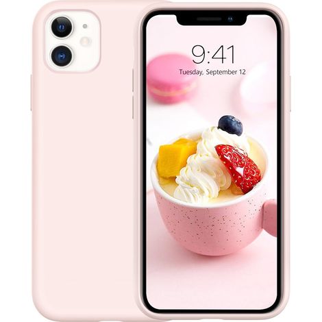 Pinkfarbene Rvelon-Silikonhülle, kompatibel mit iPhone 11 (1/3)