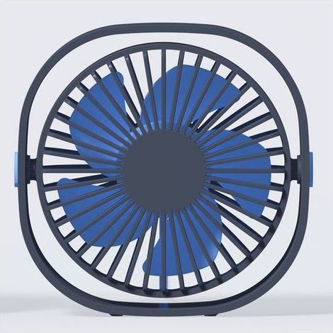 Ventilateur bureau USB rotation 360°, mini ventilateur silencieux portable (1/5)