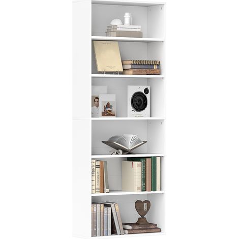 Bibliothèque Étagère de Rangement 60x24x158,5cm Blanc (1/5)