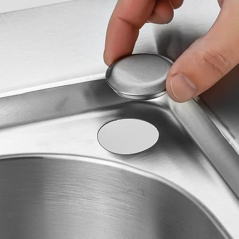 Edelstahl-Wasserhahnstopfen – Abflussabdeckung – Dekorative Abdeckungen – 1 Stück (1/5)
