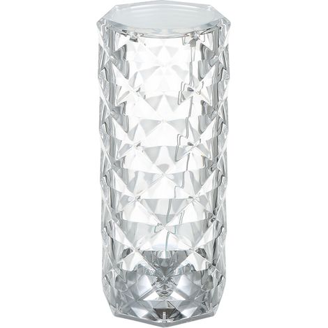 Tischleuchte aus Acryl mit Diamant-Effekt, 3 Farben, Helligkeit einstellbar, USB-Anschluss