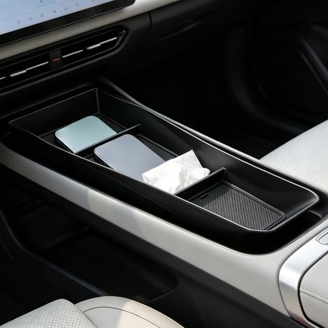 Mittelkonsole Aufbewahrungsbox mit Matte für BYD Seagull / Dolphin Surf 2025-2027, Passgenaue Ablage (1/5)
