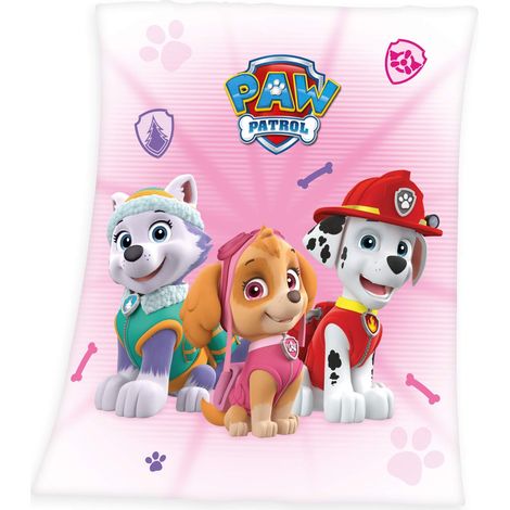Herding Coperta Plaid, Paw Patrol, 130 x 160 cm, Poliestere, Rosa (1/5)