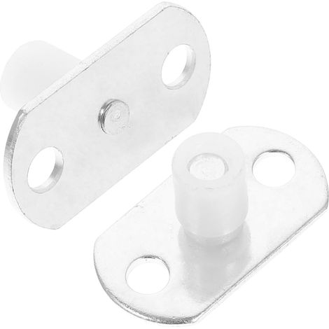lot de 2 guide de sol pour porte coulissante, inox, mural (1/5)