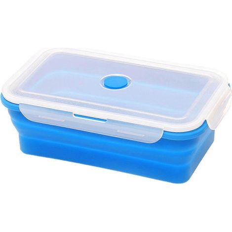 Boîte à lunch portable pour repas, vaisselle, récipient alimentaire, bol, bleu, 2450 ml (1/5)
