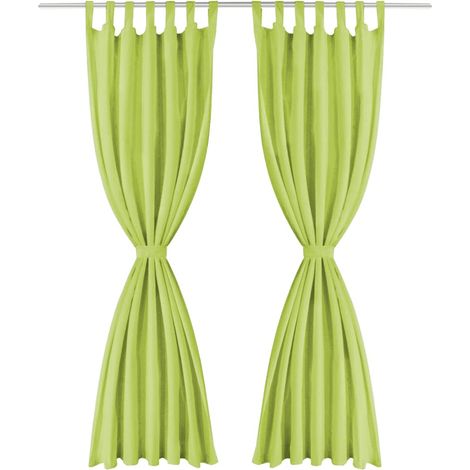 Maison Exclusive - Vorhänge Mikro-Satin 2 Stk. mit Schlaufen 140