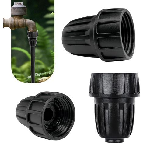 CCYKXA 6-pack of 1/2-inch to tap/garden hose adapters, 1/4-inch to 1/2-inch irrigation hose adapter, 1/4-inch female connector fitting