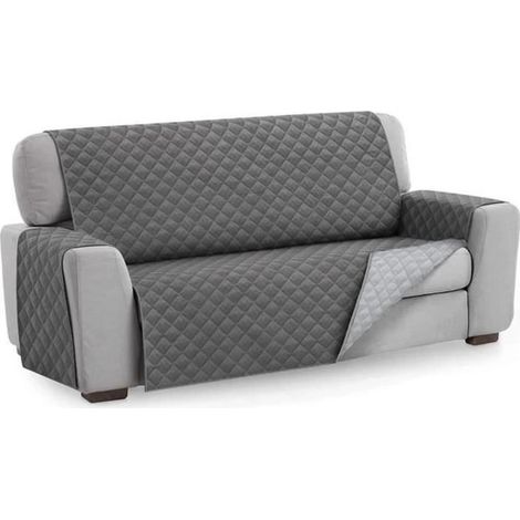 Housse de Canapé 2 Places, avec Accoudoirs pour Animaux de Compagnie Extra Doux- Gris (1/4)