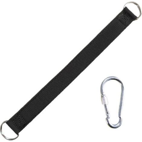 JSSEVN-2 sangles de suspension pour balançoire d'arbre, ceinture robuste de 50 cm avec mousqueton de sécurité pour siège de balançoire hamac et sac de sable (1/3)