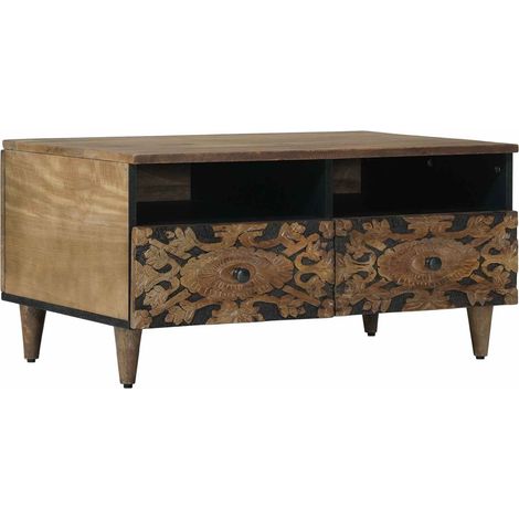 Tavolino da salotto con cassetto Marrone 80 x 54 x 40 cm vidaXL