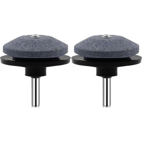 Lot de 2 aiguiseurs de lame de tondeuse à gazon universels pour perceuse électrique Noir (1/5)