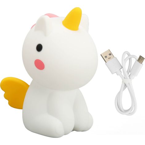 Veilleuse tactile rechargeable changeant de couleur pour bébé, lampe de chevet LED douce, contrôle tactile, chambre à coucher (1/5)