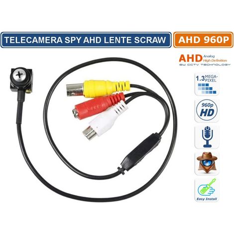 MINI TELECAMERA SPY SCRAW AHD 960P 1.3 MPX 1280X960 3.7MM MICROFONO AUDIO (1/2)