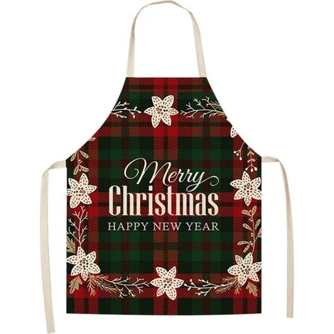 Tablier De Cuisine - Tablier En Polyester Imperméable Avec Poche Avant - Pour Cuisiner Bricoler Jardiner - 1 Pièce (1/2)
