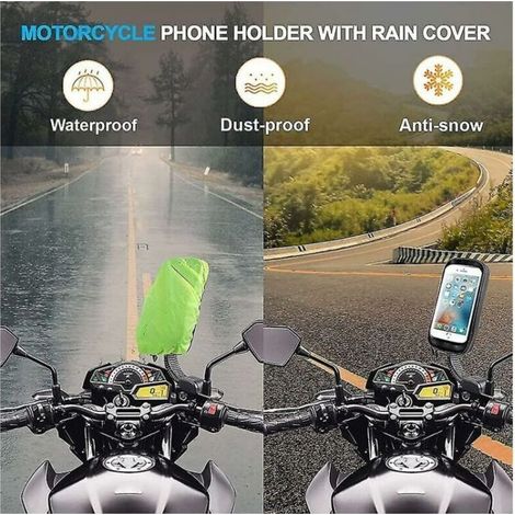 Support de téléphone pour moto étanche Rotation 360 Moto Scooter Smartphone (1/5)