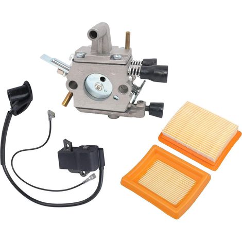 Carb Carburetor & Air Filter & Ignition Coil For Stihl FS120 FS200 FS250 Trimmer Weedeater Brush Cutter (1/5)