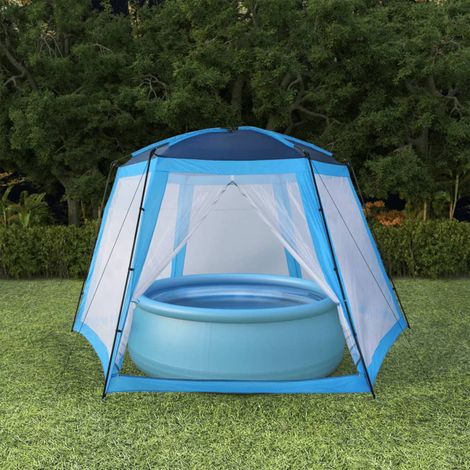 FIMEI Tente de piscine Tissu 500x433x250 cm Bleu (1/5)