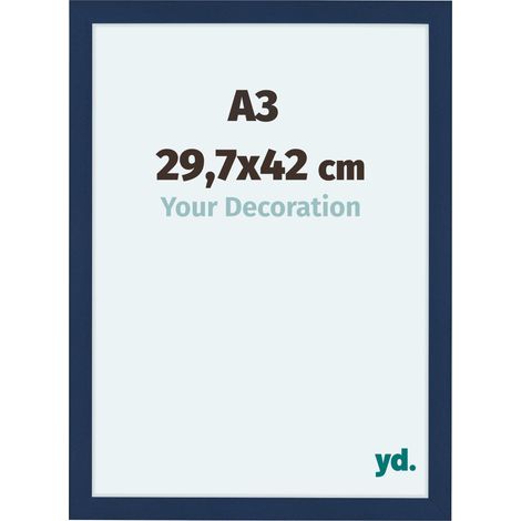 yd. - Cadre photo A3 29.7x42 - Bleu Fonce Patine - MDF - Como (1/5)