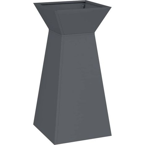 Pot de fleurs cylindrique couleur anthracite, 35 x 35 x 73 cm (1/5)