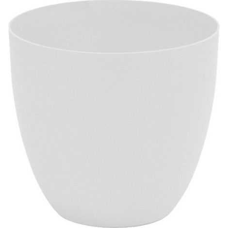 Pot de fleurs bol ø22cm blanc – Résistant aux UV – Pour extérieur – Texture attrayante – Haute robustesse – Plastiken (1/5)