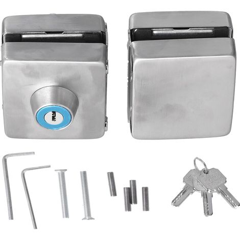 2PCS Verrou Coulissant pour Porte Coulissante, Bouton de Sécurité en Acier Inoxydable Résistant aux Taches, Serrure pour Porte en Verre (1/5)