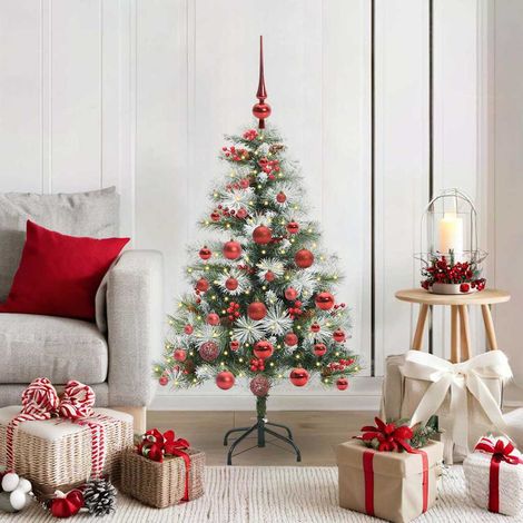 vidaXL Künstlicher Weihnachtsbaum Grün und Weiß 120 cm (1/5)