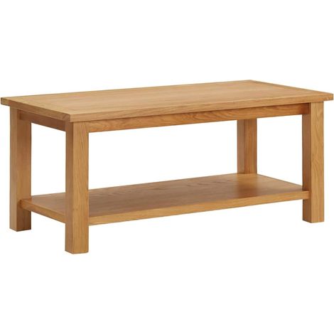 289194 vidaXL Coffee Table 90x45x40 cm Solid Oak Wood (1/5)