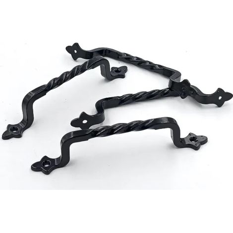 MANIGLIA GPB RITORTA MM.150 NERA (1/2)