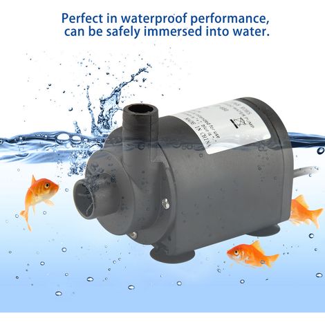 Bürstenlose Solar-Tauchpumpe (DC 6-24V) für Teich, Springbrunnen, Aquarium, Garten, einstellbare Fördermenge, geringer Stromverbrauch. (1/5)
