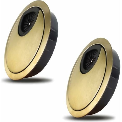 2 tapas para pasacables de 80 mm para escritorios y encimeras MNS (1/4)