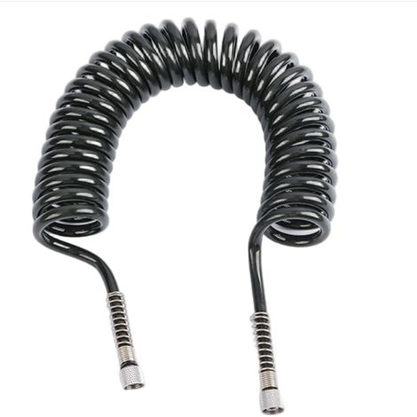 Adecuada para las mangueras de aire en espiral de aerógrafos y bombas de pintura, ofrece una buena elasticidad y su diámetro interior de 4 mm garantiza un flujo de aire regular y sin obstrucciones.