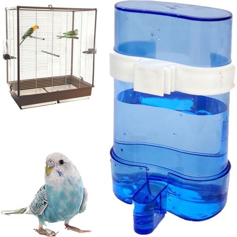 1 Distributeur D'eau Transparent Clip Anti-fuite Pour Cage Oiseau Perroquet Calopsitte (1/5)
