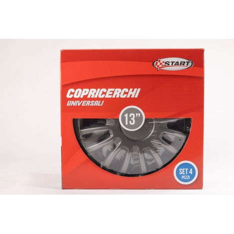 Set copricerchi auto antracite monza 13'' 4 pezzi in ABS