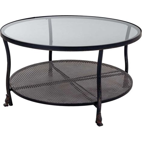 Mesa de centro de metal negro 85x85x45 (1/5)