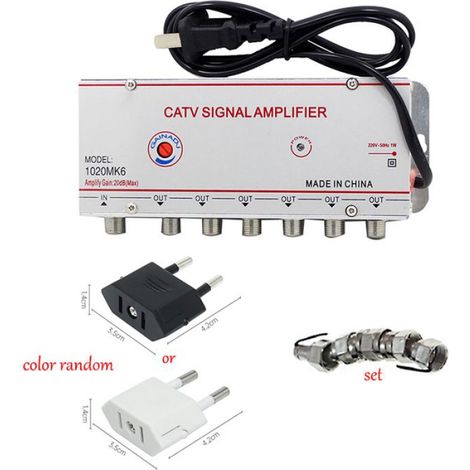 amplificateur antenne tv,Boîtier de télévision numérique CATV,30dB,antenne amplificateur de Signal intérieur,220V 50/60Hz,1 in 6