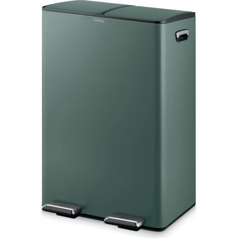 Tower 60L Recycling Pedal Bin, Forest Green T838023FOR