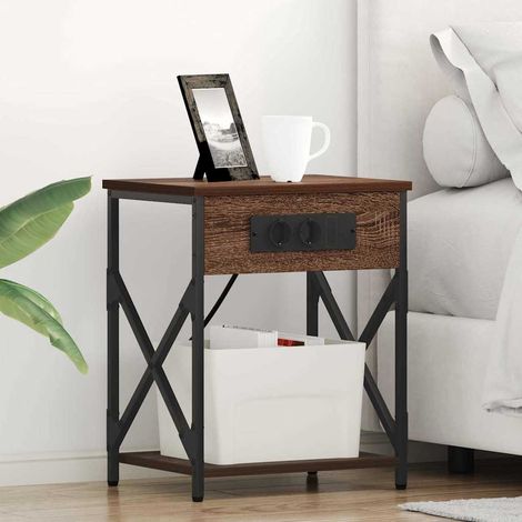 Nachttisch Braun Eichen-Optik 41 x 31 x 51 cm Holzwerkstoff
