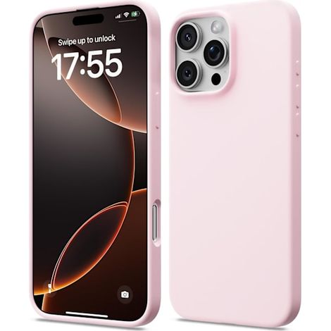 Coque en silicone liquide compatible avec l'iPhone 17 Pro Max 6,9 pouces, ultra-fine, antichoc et souple, protection intégrale et légère, rouge. (1/5)