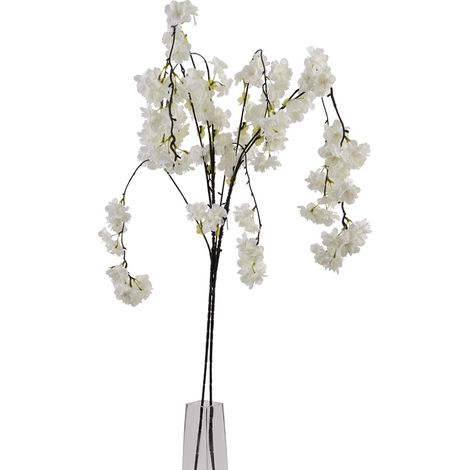 Large Cherry Blossom Stem - Plastic - L6 x W8 x H100 cm - White